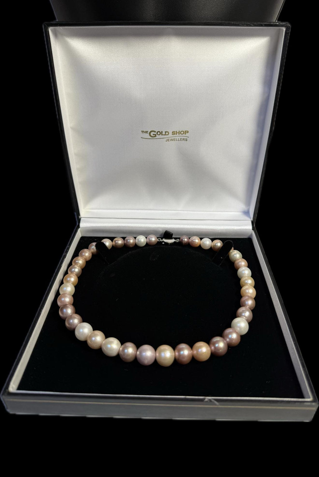 Mulicolour Freshwater Pearl Necklace Huge 11mm Pearls - Princess Length Silver Clasp - N010