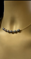 New 9ct Gold and Real Cultured Pearl Necklace 16.5 inches - Men and Ladies - N013
