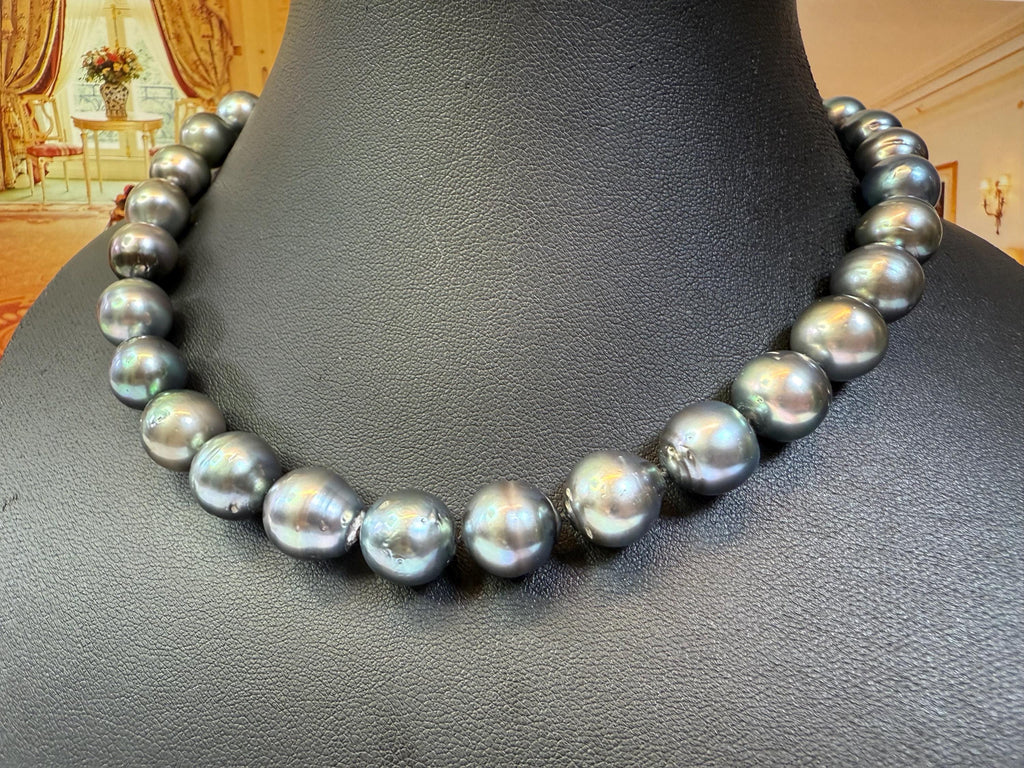 New 9ct Gold Tahitian Pearl Necklace 11x 13mm Men and Women Necklace 17inches - N029