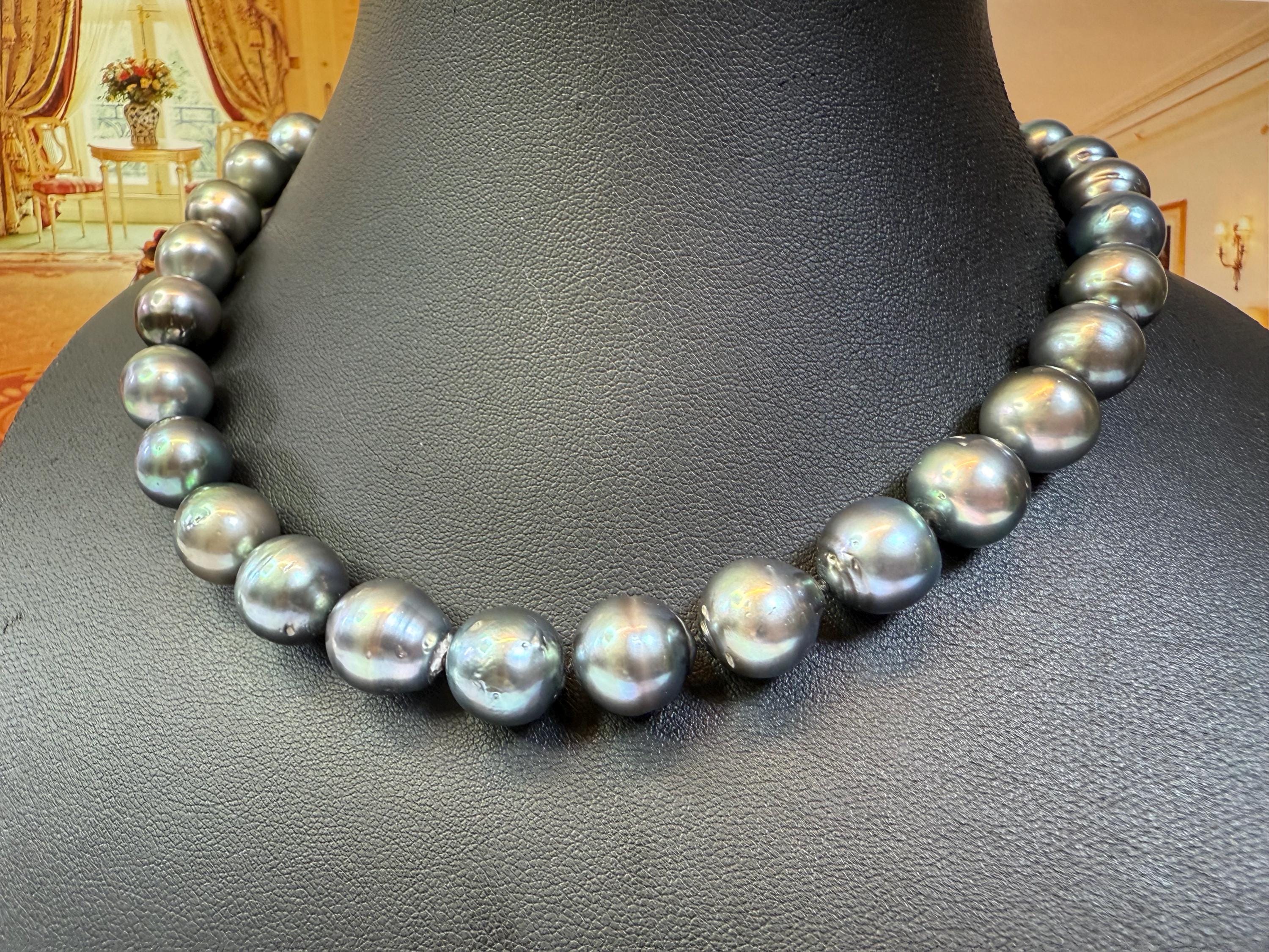 New 9ct Gold Tahitian Pearl Necklace 11x 13mm Men and Women Necklace 17inches - N029