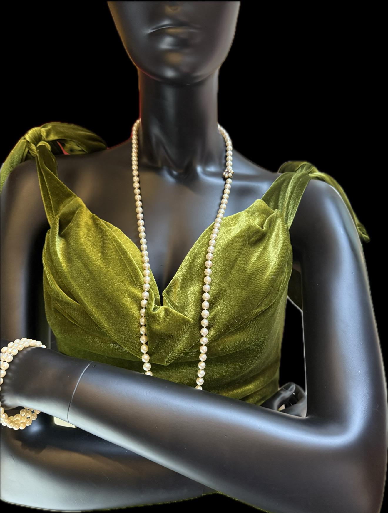 Vibtage 9ct Gold Amethyst Rope Length 36in Japanese Saltwater Akoya Pearl Necklace - N027