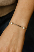 18ct Gold Saltwater Akoya Pearl Stationed Bracelet - B090