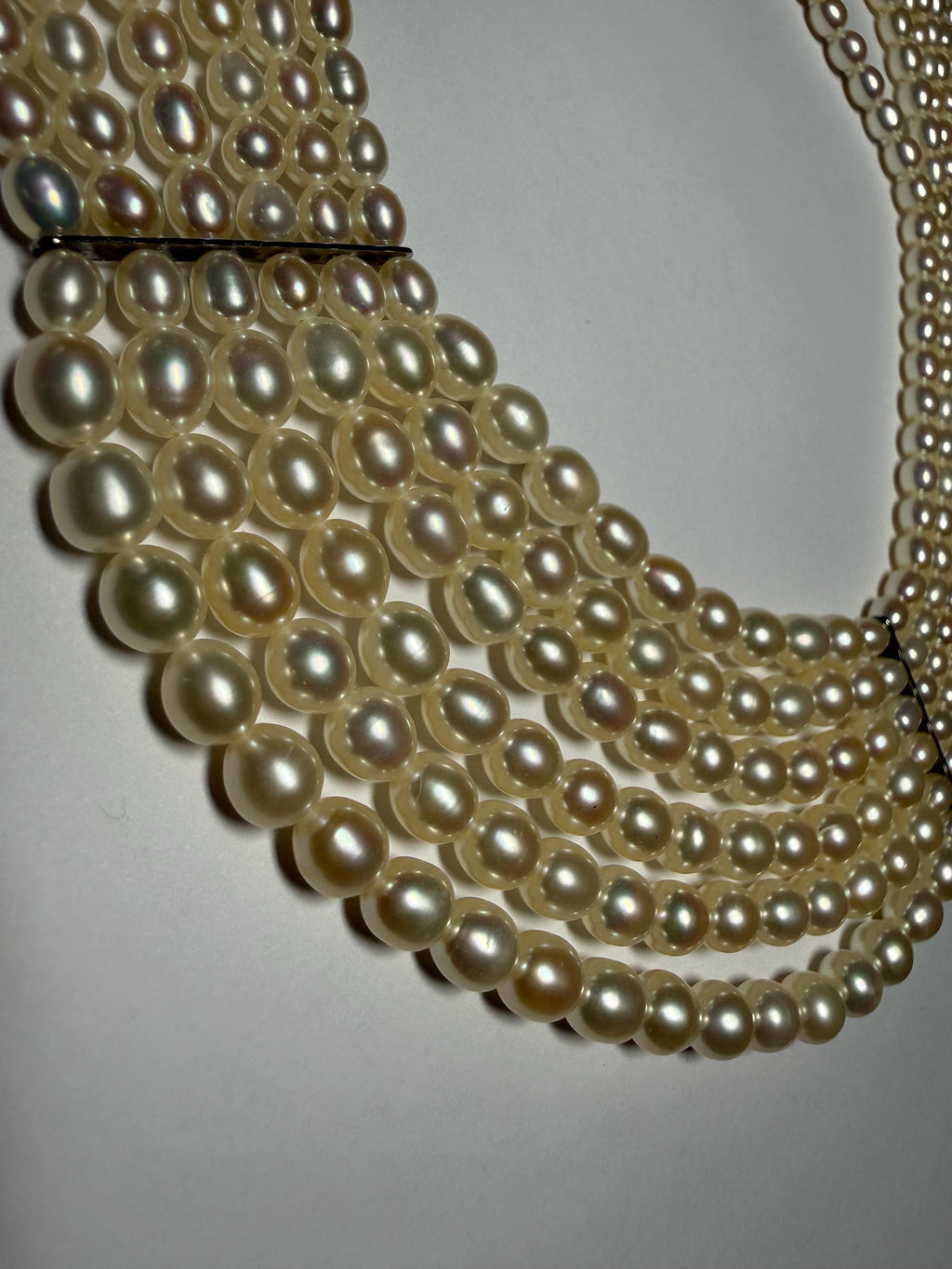 Graduated Six Strand Cultured Freshwater Pearl Necklace N-109