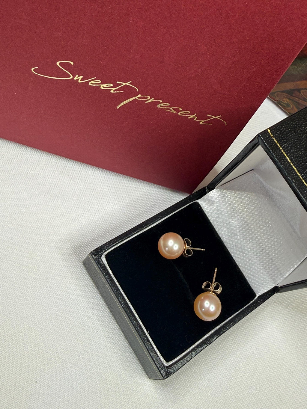 New 9ct Gold Real Cultured Pearl Stud Earrings 9mm Round Pearls - N127