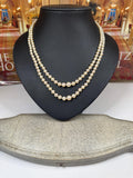 Vintage 1964 Graduated Saltwater Akoya Pearl Necklace 9ct Gold Amethyst Clasp - N151