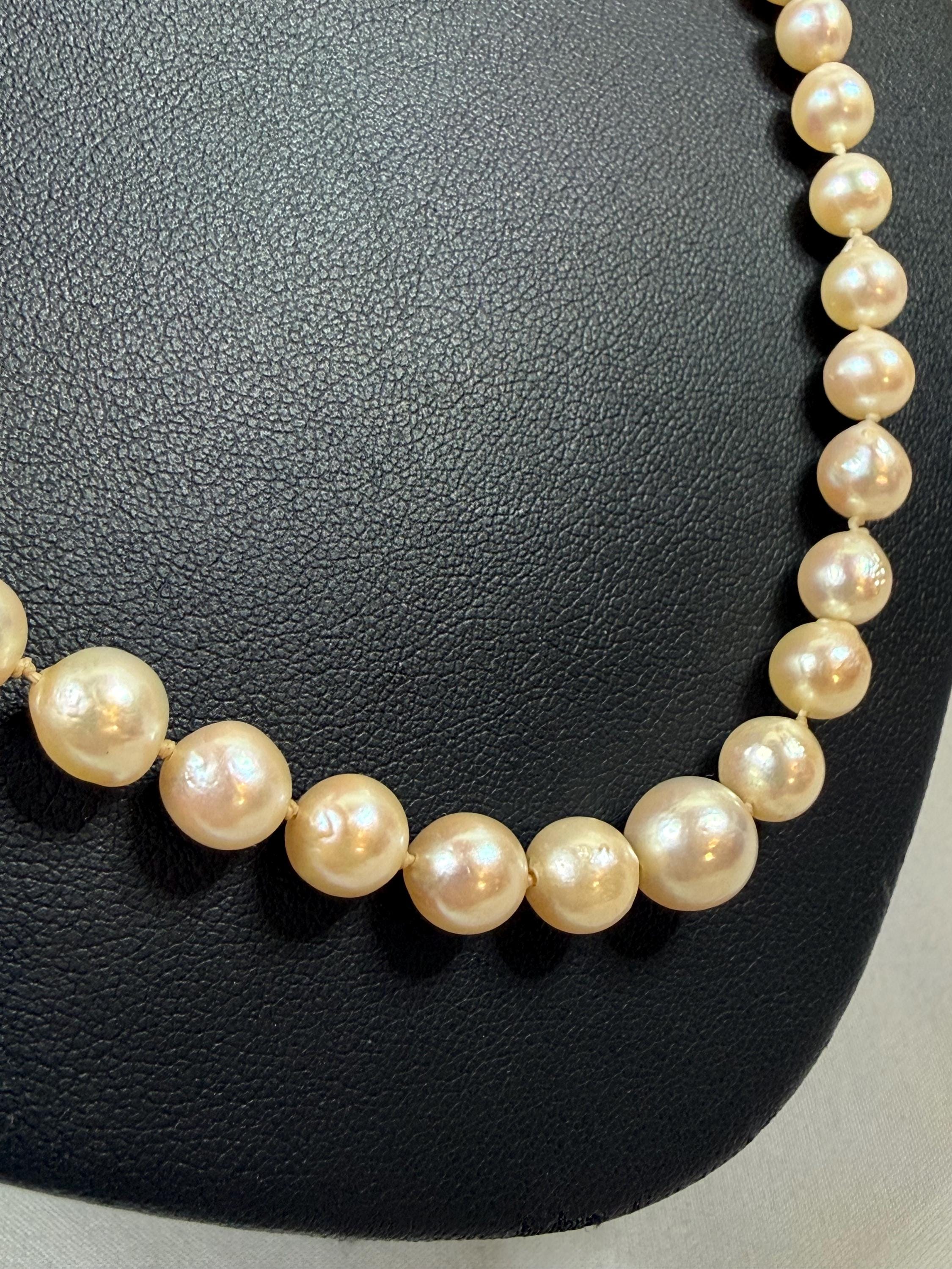 Vintage Mikimoto Graduated 21in  Pearl Necklace 5-8mm - N168