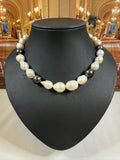Baroque South Sea & Tahitian Pearl Necklace - 17mm, Silver Clasp - N-030