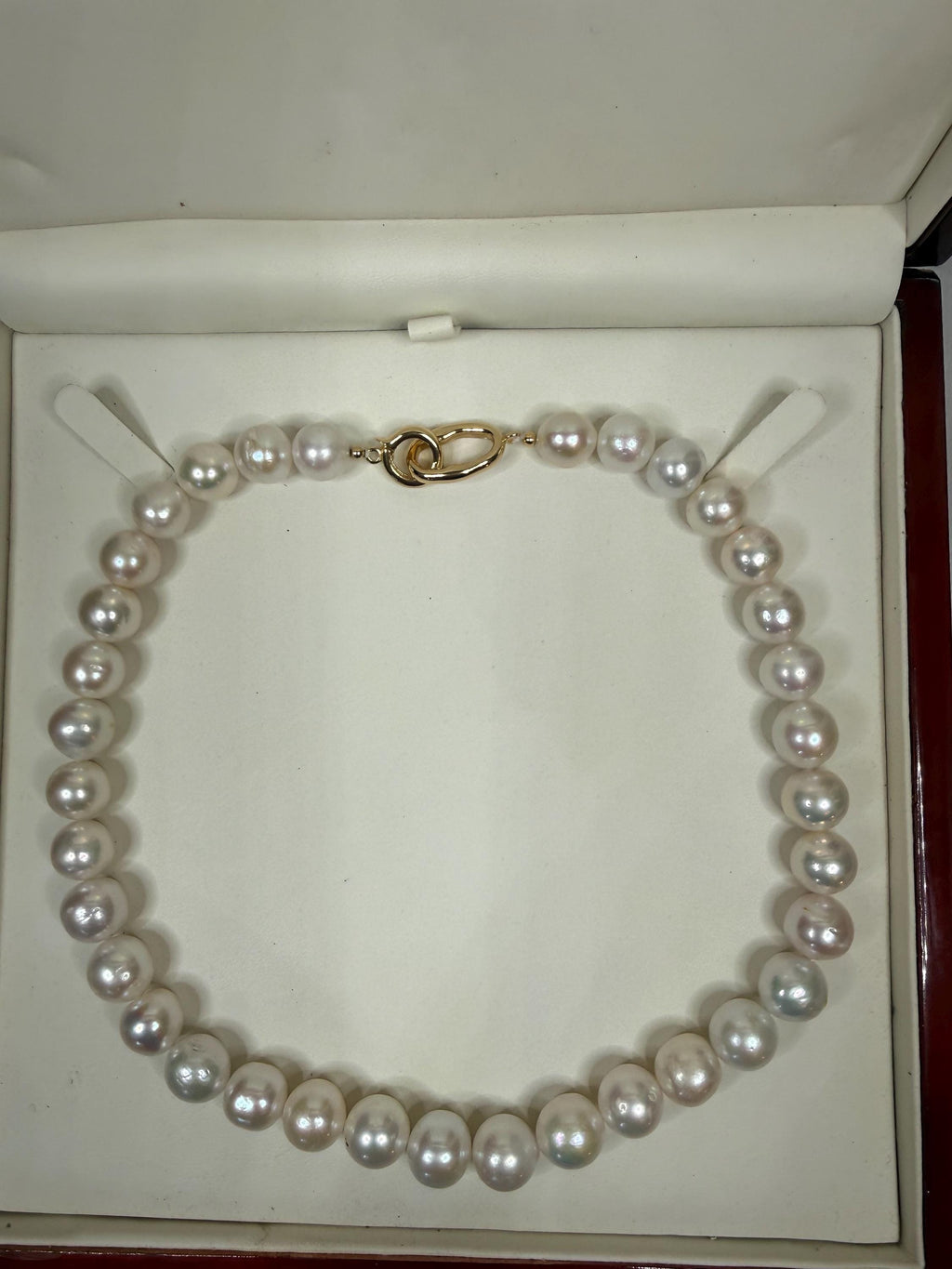 New 11mm Freshwater Pearl Necklace 16.5in High Quality- N155