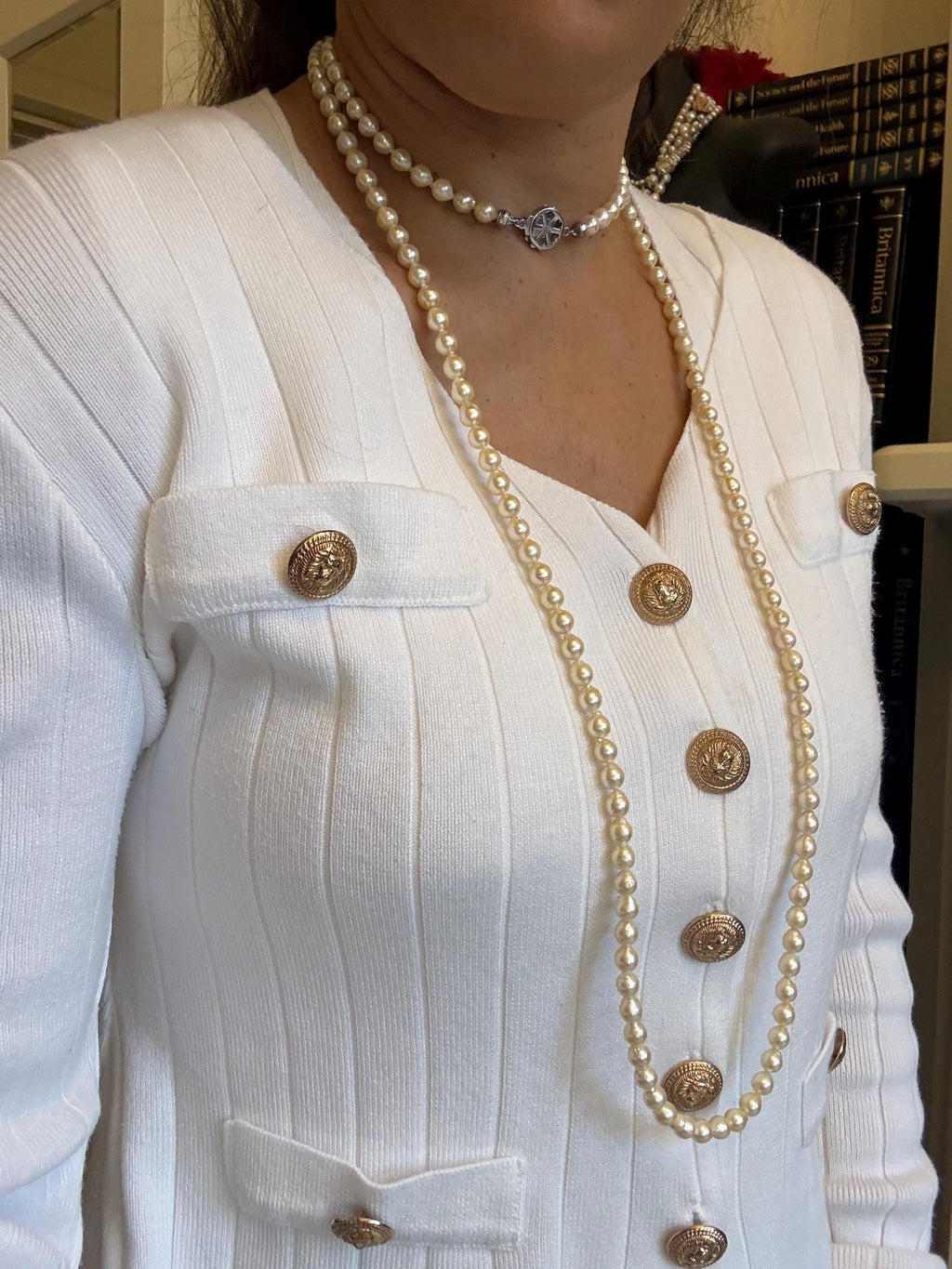 Vintage 50in Golden Tone Freshwater Pearl Rope Necklace - N-169