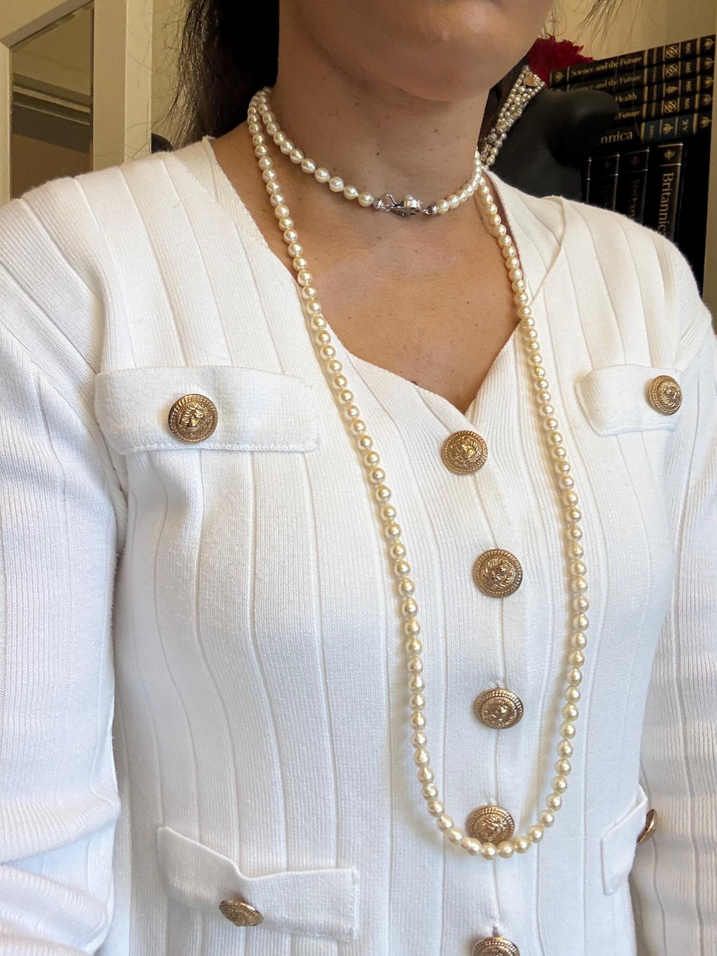 Vintage 50in Golden Tone Freshwater Pearl Rope Necklace - N-169