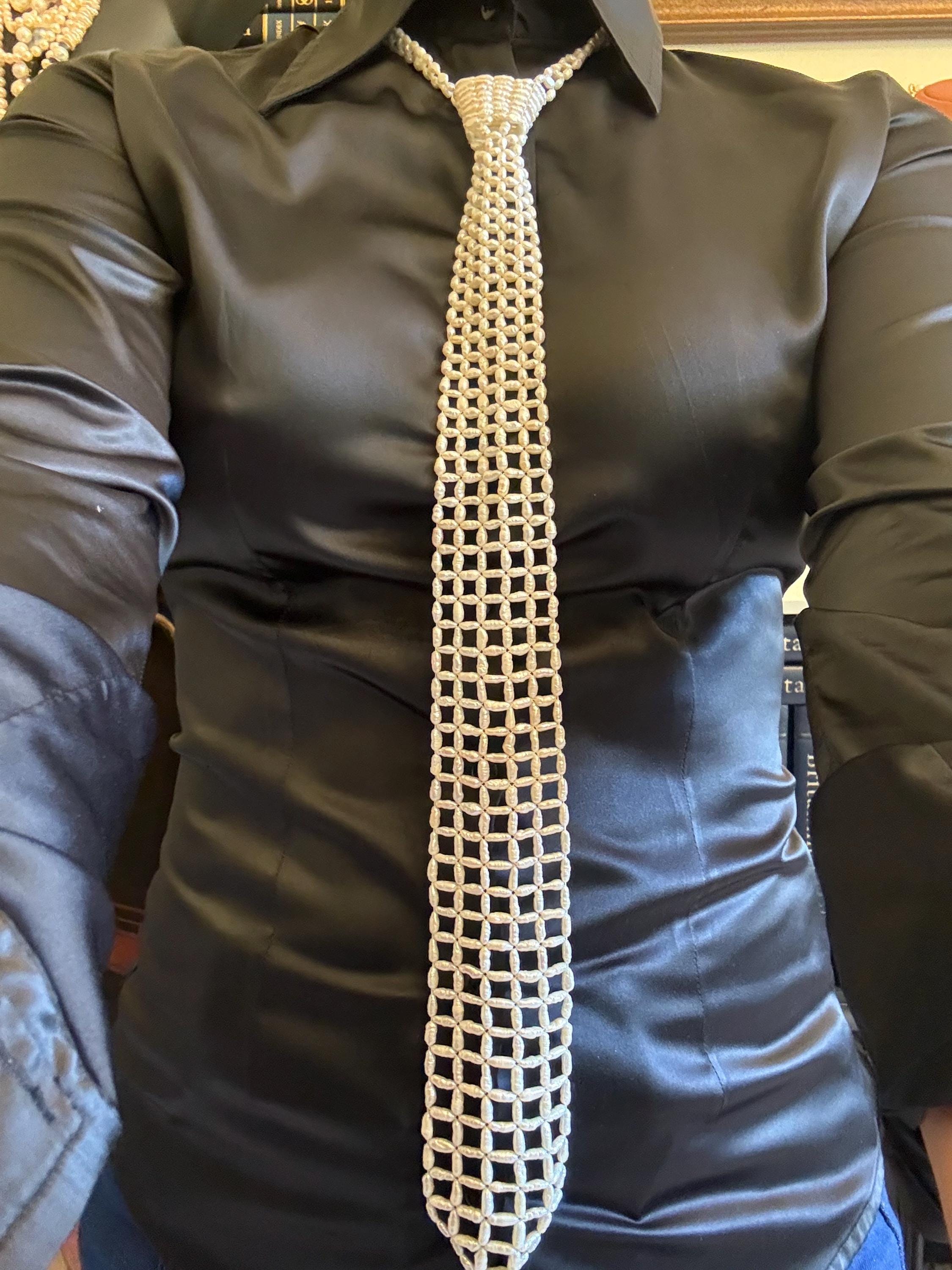 Estate Freshwater Pearl Neck Tie Necklace- N125