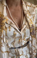 Vintage 18ct Gold Saltwater Akoya Pearl Necklace 25in Gift Idea - N055