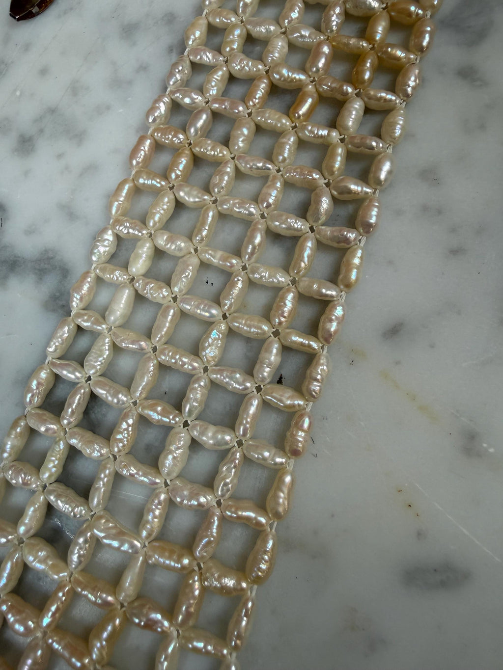 Estate Freshwater Pearl Neck Tie Necklace- N125