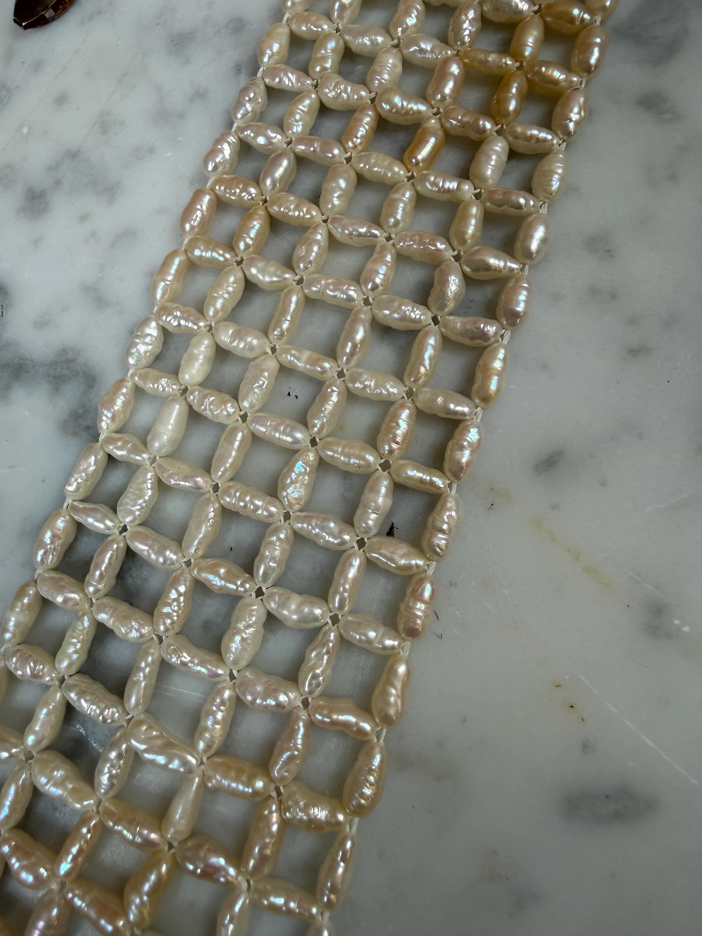 Estate Freshwater Pearl Neck Tie Necklace- N125