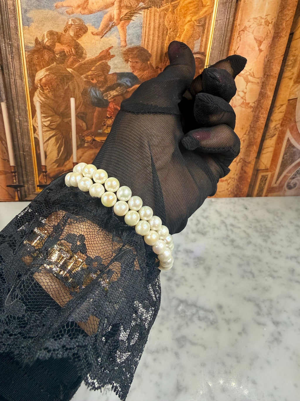 New 14ct Gold Double Strand Akoya Saltwater Pearl Bracelet B181