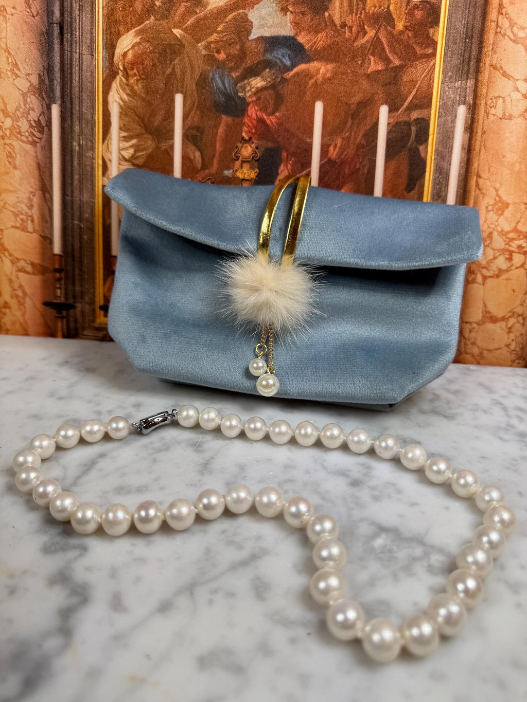 New Classic  17in 9mm Cultured Pearl Necklace Silver Push in Clasp Men & Ladies - N 180